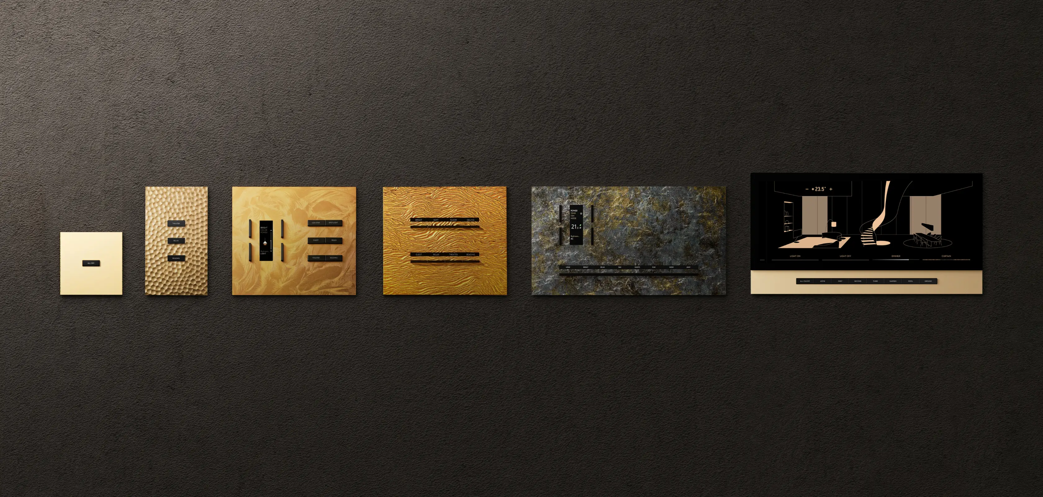 Official SUBLIME keypad finishes and modular panel collection